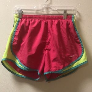 Neon pink Nike Dri-fit shorts